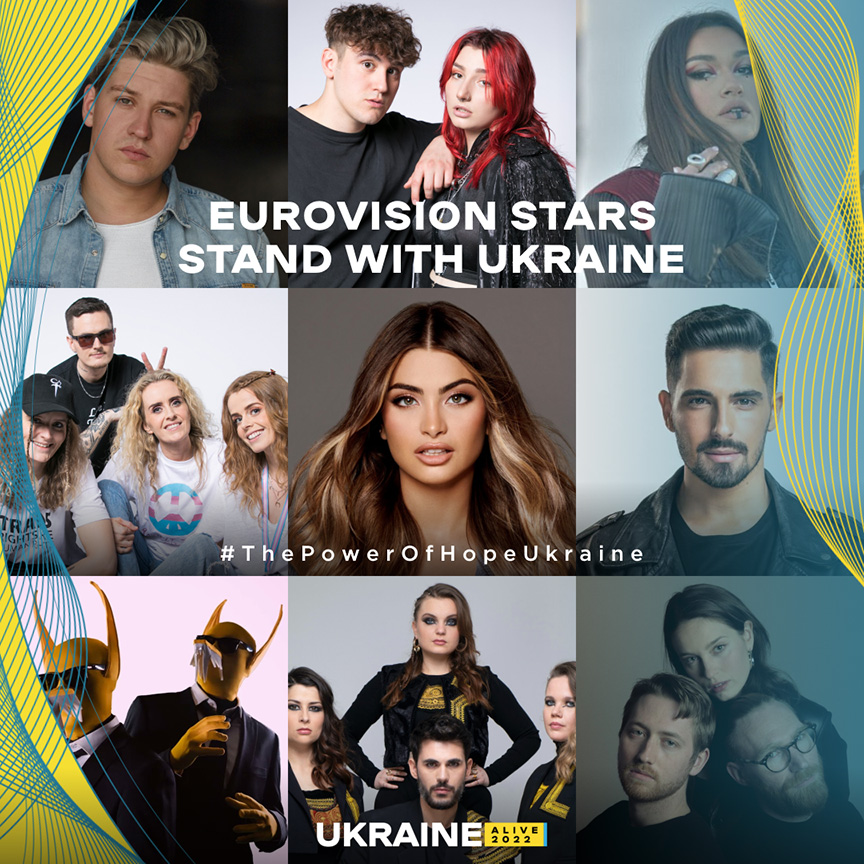 Учасники пісенного конкурсу "Євробачення 2022" звернулися до українців та волонтерів України